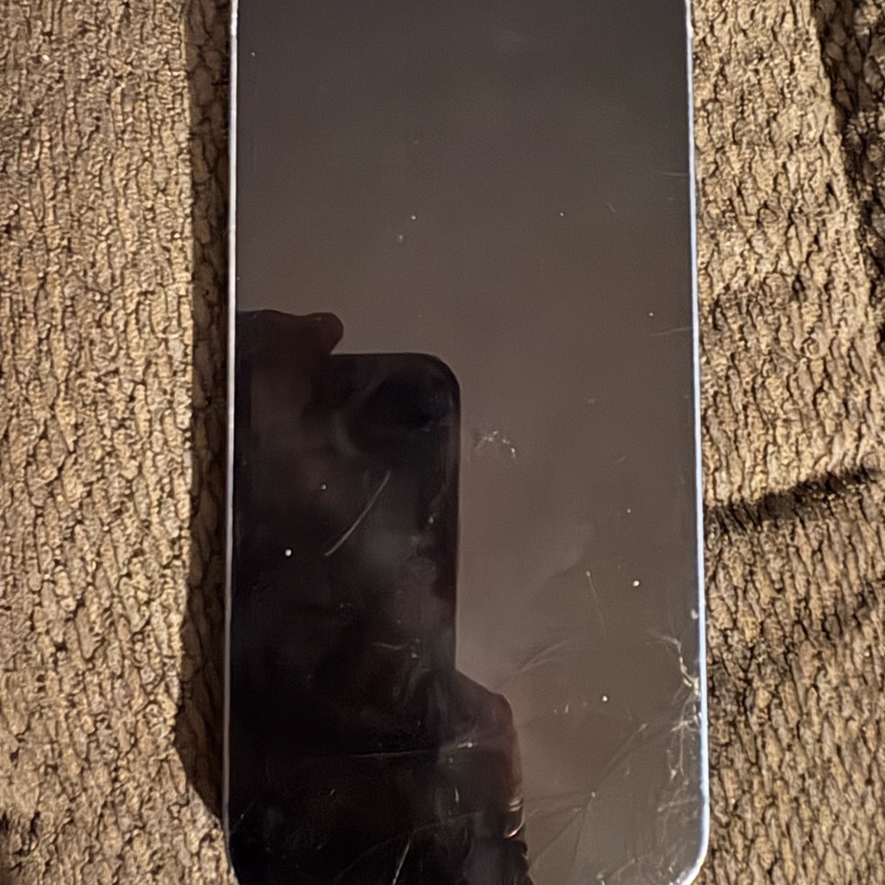 Sleek blue iPhone 14  iCloud locked